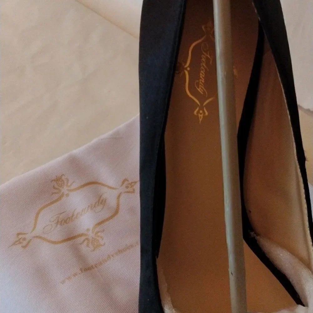 Footcandy Satin Peep Toe Heels
